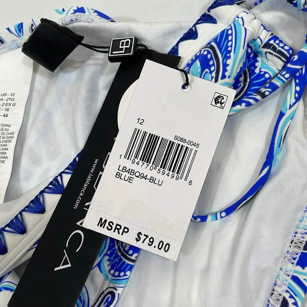 NWT La Blanca Beyond The Pacific Side-Tie Bikini Bottom Size 12